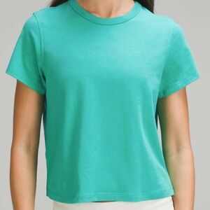 Lululemon classic fit cotton blend t shirt green 4